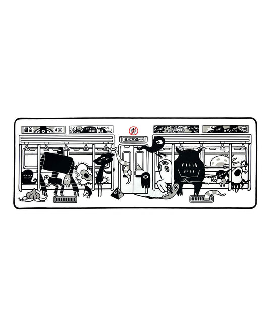 Desk Mat: Monster Subway (900 x 400 mm)