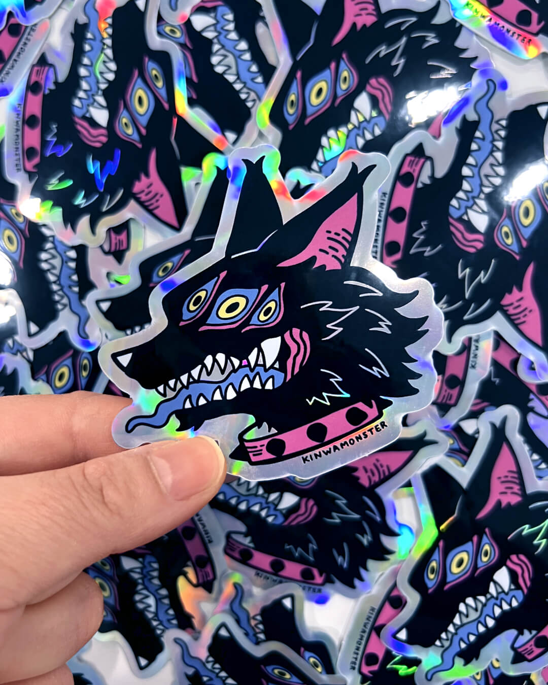 Sticker: Toss Me a Bone Holographic)– KINWAMONSTER
