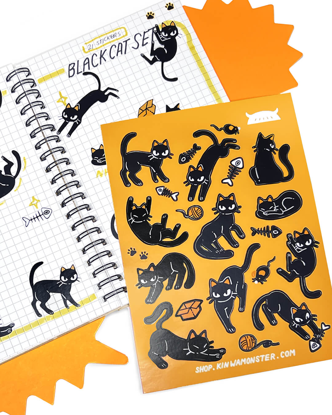 Sticker Sheet: Black Cat